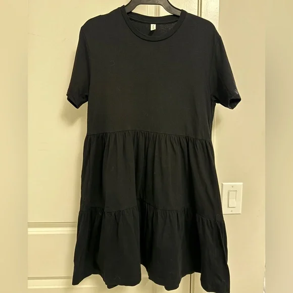 Kotn Black Babydoll Dress – 100% Egyptian Cotton (Small) - Picture 1 of 4